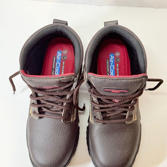 Skecher's Men's Steel Toe EH Work Boots Brown Leather Size 8 Safety - Picture 9 of 16